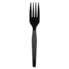 Dixie® Medium Weight Polystyrene Fork, Black, Case Of 1,000