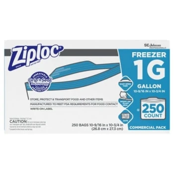 Ziploc® Freezer Bag Gallon, Case Of 250 1 Ziploc® Freezer Bag Gallon, Case Of 250