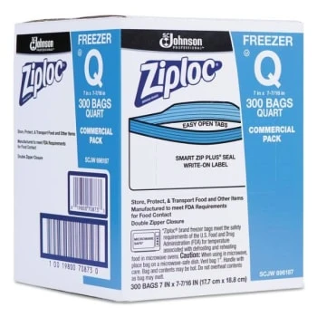Ziploc® Freezer Quart Bags, Case Of 300 2 Ziploc® Freezer Quart Bags, Case Of 300 - Image 2