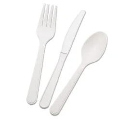 Skilcraft Biobased Cutlery Set With Knife, Spoon, Fork, 400 Sets/box