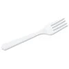 Skilcraft Plastic Flatware, Type Iii, Fork, White, Package Of 100