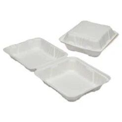 Skilcraft 8 X 8 In. 1-Compartment Clamshell Food Container (200-Box)