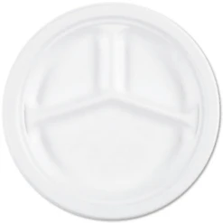 Skilcraft Waterproof Paper Plates, 10.25 Dia, 0.88 Deep, Package Of 500