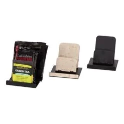 Hapco Vertical Coffee Condiment Holder, Black, Case Of 12