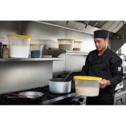 Rubbermaid 8 Quart Round Food Pan Lid (12-Pack) (Yellow) -Rubbermaid Shop 196927 w DetailedProductView5 Lg