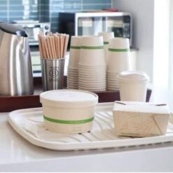 World Centric Fiber Trays, Pla Lined, Pfas Free, 18 X 14 X 1,natural,case Of 100 -Rubbermaid Shop 203577 DetailedProductView2 Lg