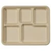 World Centric Fiber Trays, School Tray, 8.5 X 10.5 X 1, Natural, Case Of 400