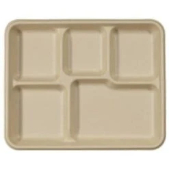 World Centric Fiber Trays, School Tray, 8.5 X 10.5 X 1, Natural, Case Of 400