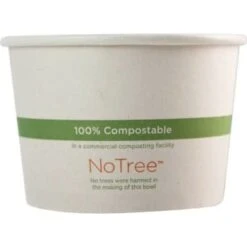 World Centric No Tree Paper Bowls, 16 Oz, 4.4"diameterx3"h, Natural, Case Of 500