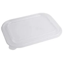 World Centric Pla Lid For Trsc60 Fiber Container,7.8x10.2x0.5,clear, Case Of 400