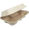 World Centric Fiber Hinged Hoagie Box Container With 2 Compartments, 9 X 6 X 3, Natural,case Of 500