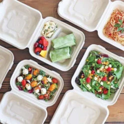 World Centric Fiber Hinged Container, 3-Compartment,8x8x3,natural,case Of 300 10 World Centric Fiber Hinged Container, 3-Compartment,8x8x3,natural,case Of 300 -Rubbermaid Shop 203664 DetailedProductView2 Lg