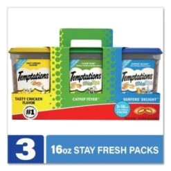 Temptations Cat Treats Variety Pack 16 Oz Case Of 3 -Rubbermaid Shop 231441 RightView Lg