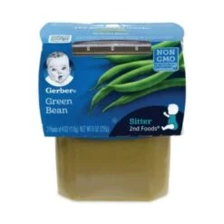 Gerber 2nd Foods Baby Food Green Bean 2-4 Oz Cups Package Of 8