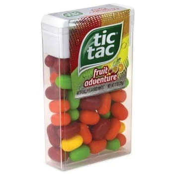 Tic Tac Fruit Adventure Mints, 1 Oz Flip-Top Dispenser, 12/pack 1 Tic Tac Fruit Adventure Mints, 1 Oz Flip-Top Dispenser, 12/pack