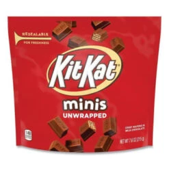 Kit Kat Minis Unwrapped Wafer Bars, 7.6 Oz Bag, Milk Chocolate, 3/pack