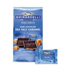 Ghirardelli Dark And Sea Salt Caramel Chocolate Squares, 5.32 Oz Packs
