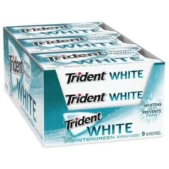Trident Sugar-Free Gum, White Wintergreen, 16 Pieces/pack, 9 Packs/box -Rubbermaid Shop 235061 DetailedProductView1 Lg