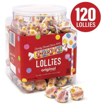Nestlé® Nestle Smarties Lollies Lollipops, 34 Oz Jar, 120 Pieces 2 Nestlé® Nestle Smarties Lollies Lollipops, 34 Oz Jar, 120 Pieces - Image 2
