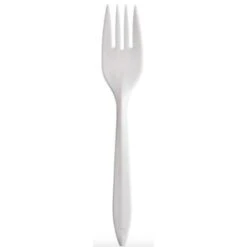 Dart Container Fork 6-1/8 In Medium Weight White Polypropylene Case Of 1000