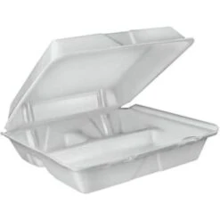 Dart 9-3/8" X 9" X 3" Container With 3-Compartment Case Of 200