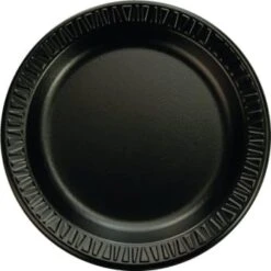 Dart Container Dart Foam Bread And Butter Plate, 6", Black, Case Of 1,000