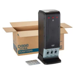 Dixie Ultra® Smartstock® Tri-Tower Cutlery Dispenser Series-T Black -Rubbermaid Shop 303071 InthePackageView Lg
