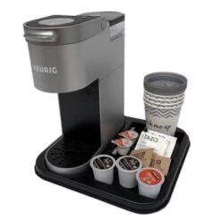 Erwyn Coffee Tray With Sections For Coffeemaker, Condiments, Tea And Coffee.