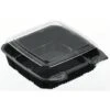 Polar Pak 9x9 Black Clamshell Container With Clear Lid Case Of 200