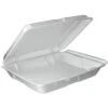 Dart Hinged Containers With Lid Large White 1-Compartment Case Of 200