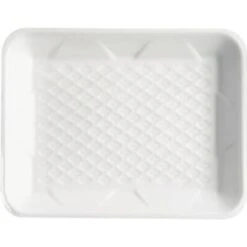 Genpak 9-1/4 " X 7-1/4 " X 1-1/4 " Supermarket Tray Foam "white Case Of 500