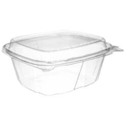Clearpac Tamper-Resistant Clear Plastic Food Containers With Dome Lids