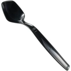 Max Packaging Wrapped Black Serving Spoons