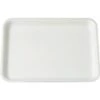 Genpak 9-1/4 " X 7-1/4 " X 1/2 " White Foam Supermarket Tray Package Of 125