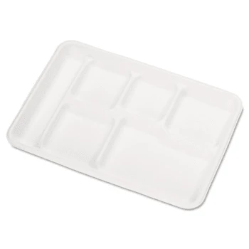 Chinet® White Heavy-Weight Molded Fiber Cafeteria Tray Pack Of 500 1 Chinet® White Heavy-Weight Molded Fiber Cafeteria Tray Pack Of 500