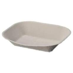 Chinet® Beige Savaday Molded Fiber Food Tray 9" X 7" Pack Of 500
