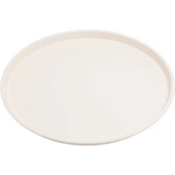 Hapco Essential 12" Round Tray With Spill Proof Rim, Vanilla, Case Of 36