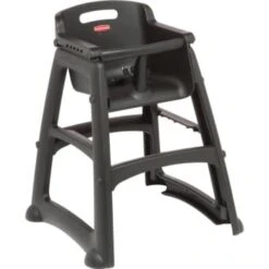 Rubbermaid Black Sturdy Chair Youth Seat Without Wheels
