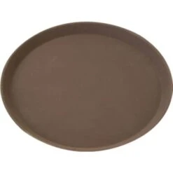 Thunder Group 22 X 27" Brown Rubber Lined Oval Tray