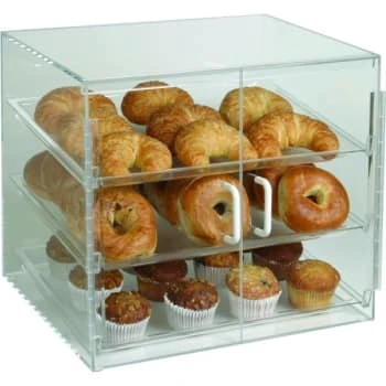 Cal-Mil 3 Tray Food Display Cabinet, Acrylic, 19w X 16h X 14"d 1 Cal-Mil 3 Tray Food Display Cabinet, Acrylic, 19w X 16h X 14"d