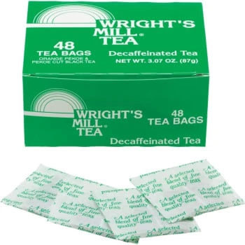 Diplomat Coffee Wright's Mill Decaffeinated Tea Bags, Case Of 576 1 Diplomat Coffee Wright's Mill Decaffeinated Tea Bags, Case Of 576